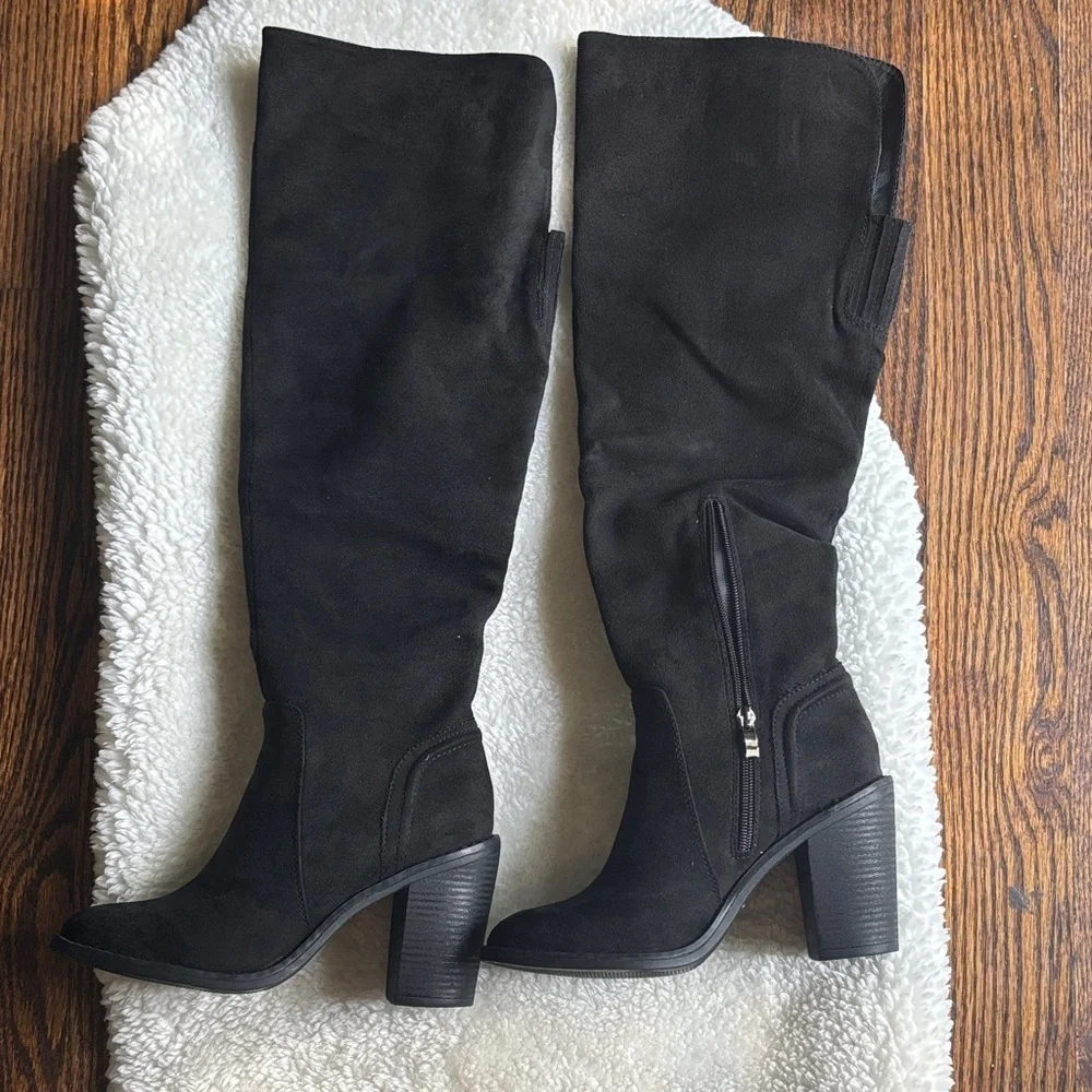 Elegant Black Over the Knee Women's Boots
